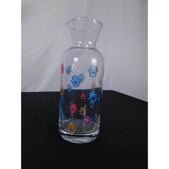 Hamsa Evil Eye Carafe Glass Decanter Witchy - Picture 6 of 10